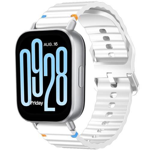 Redmi watch 5 Lite 5 Active İle Uyumlu Dalga Desenli Tokalı Yumusaş Soft Silikon Kordon