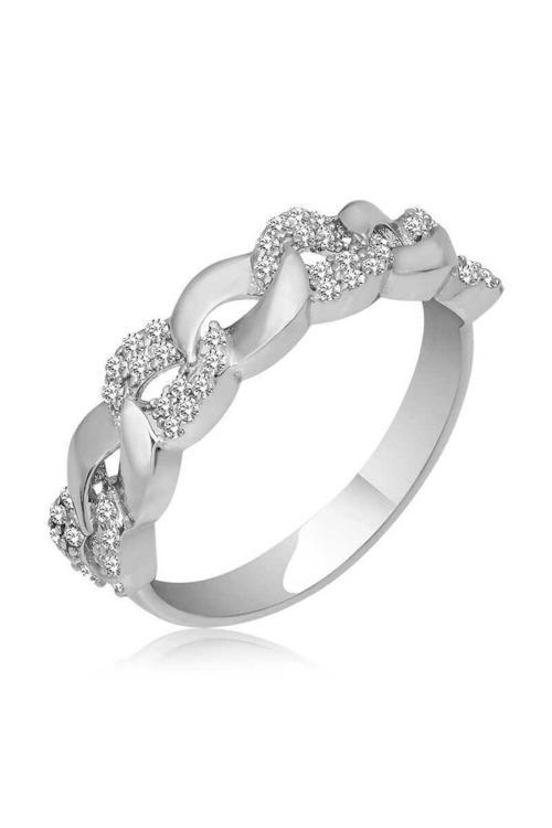 Gümüş Zirkon Taşlı Kadın Yüzük