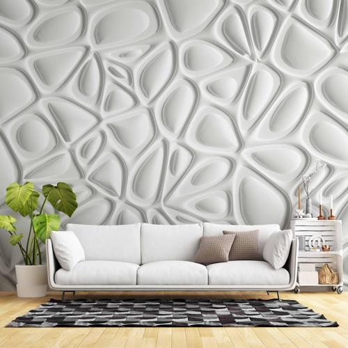 3 Boyutlu Kabartma oval Desenli Duvar Kağıdı