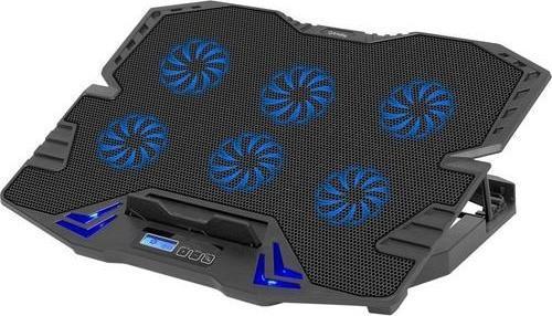 Fnc-5235St Gs6 Notebook Soğutucu (6Xfan) Lcd Kontrol Panel Metal Izgara 5 Kademeli Yükseklik
