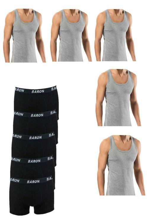 10 Parça Atlet Ve Boxer Takımı Ekonomik Paket 5 Boxer 5 Atlet