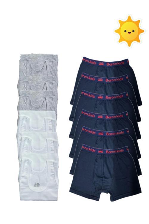 12Li Erkek Çocuk Atlet Boxer Takımı 6 Atlet 6 Boxer