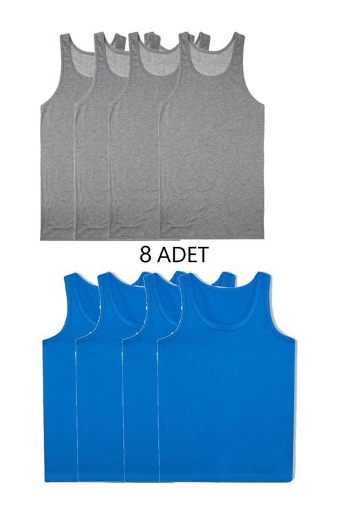 8'Li Karışık Renk Erkek Atlet Takım