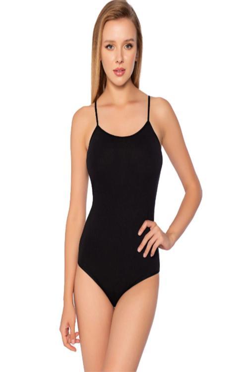 Kadın 6'Lı Kadın Likralı İp Askılı Body Zıbın