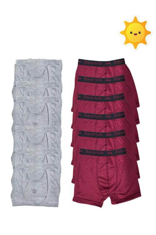 12Li Erkek Çocuk Atlet Boxer Takımı 6 Atlet 6 Boxer