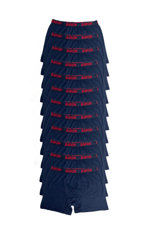 12 Adet Ekonomik Likralı Boxer Short Lacivert