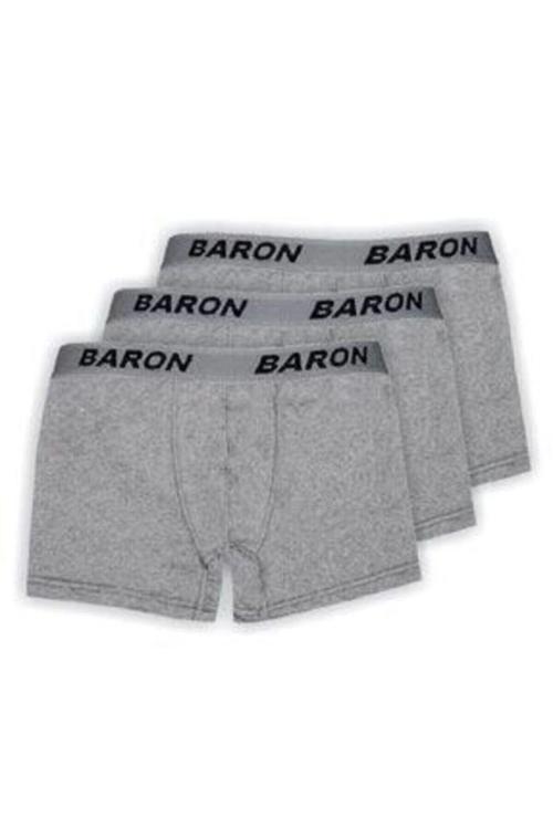 Erkek Gri Elestan Likralı Penye Boxer Gri 1'Li Paket