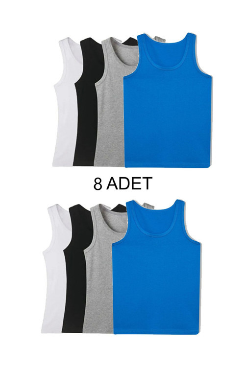 8'Li Karışık Renk Erkek Atlet Takım