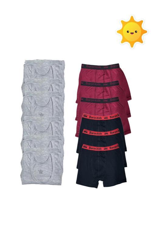 12Li Erkek Çocuk Atlet Boxer Takımı 6 Atlet 6 Boxer