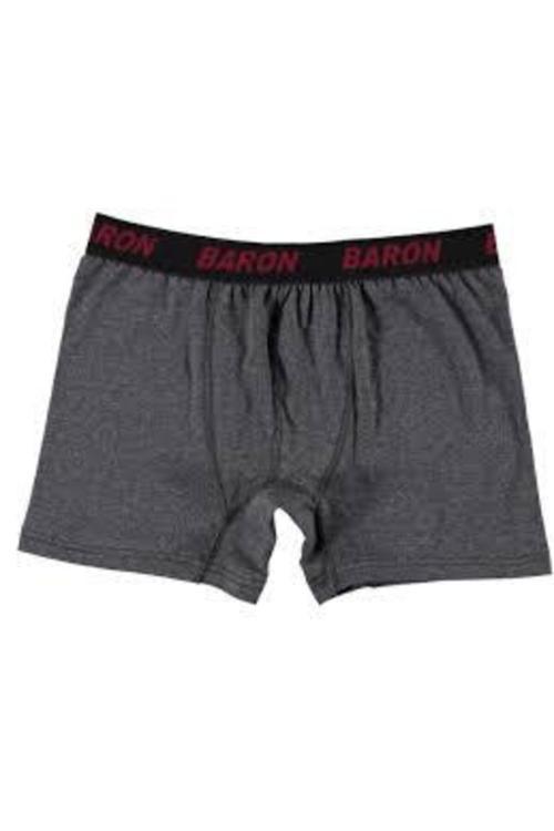 Erkek Gri Elestan Likralı Penye Boxer Füme 1'Li Paket