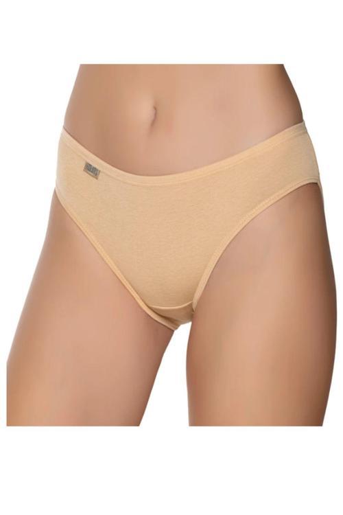 Kadın Renkli Ribana Düz Biye Bikini Bikini Külot 6'Lı Paket