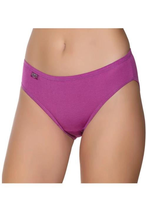 Kadın Renkli Ribana Düz Biye Bikini Bikini Külot 6'Lı Paket