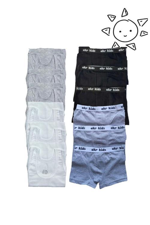 12Li Erkek Çocuk Atlet Boxer Takımı 6 Atlet 6 Boxer