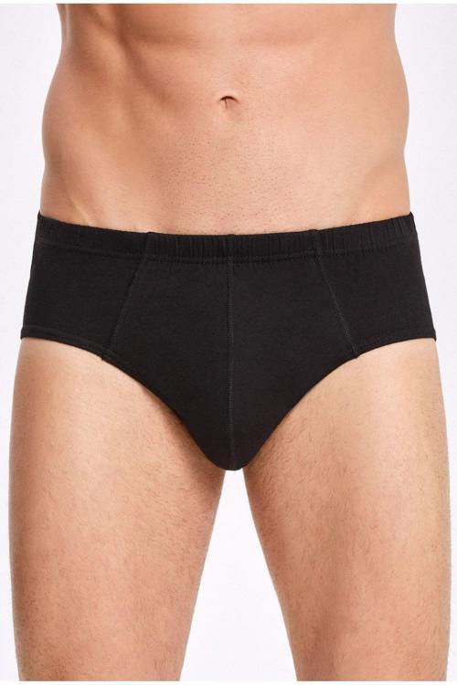 Erkek Pamuklu Kom Slip 3'Lü Siyah 1015