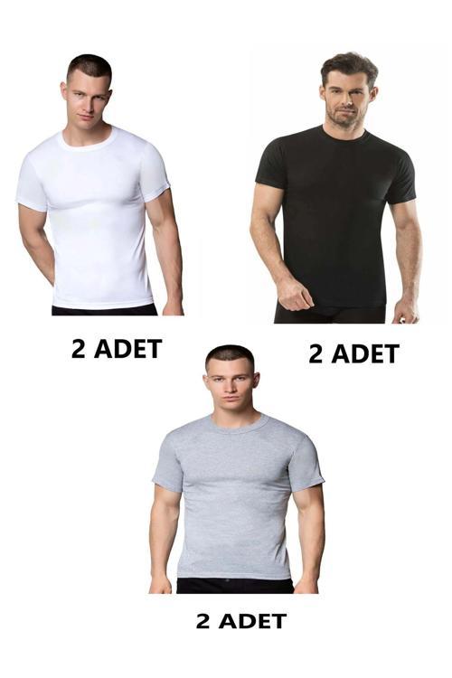 6'Lı Erkek Penye Sıfır Yaka Atlet Fanila