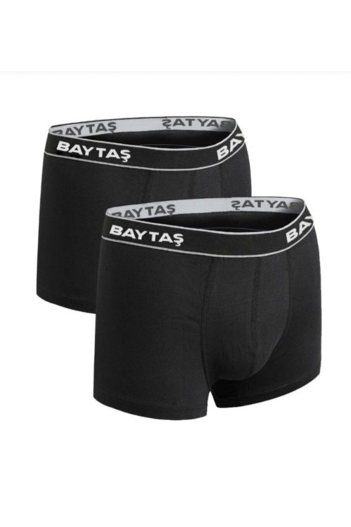 Baytaş Siyah Erkek Boxer Tekli