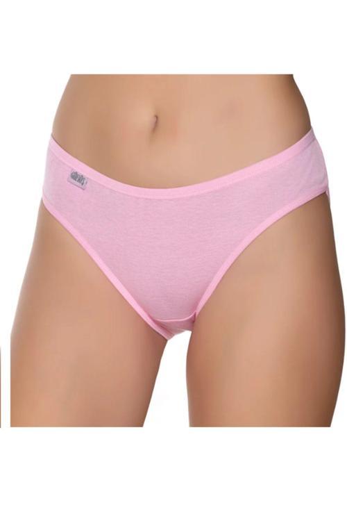 Kadın Renkli Ribana Düz Biye Bikini Bikini Külot 6'Lı Paket