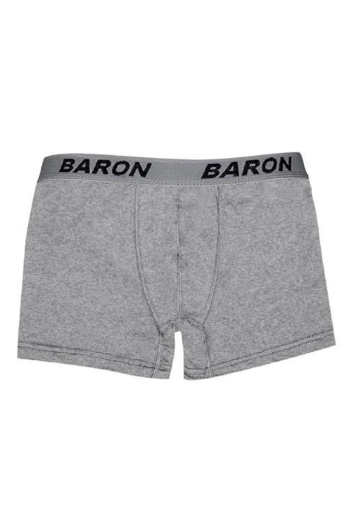 Erkek Penye Likralı Boxer - Gri
