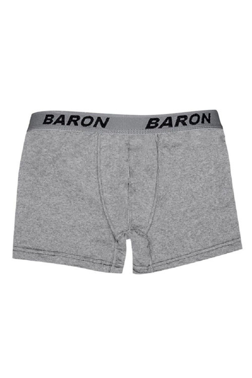Erkek Penye Likralı Boxer - Gri