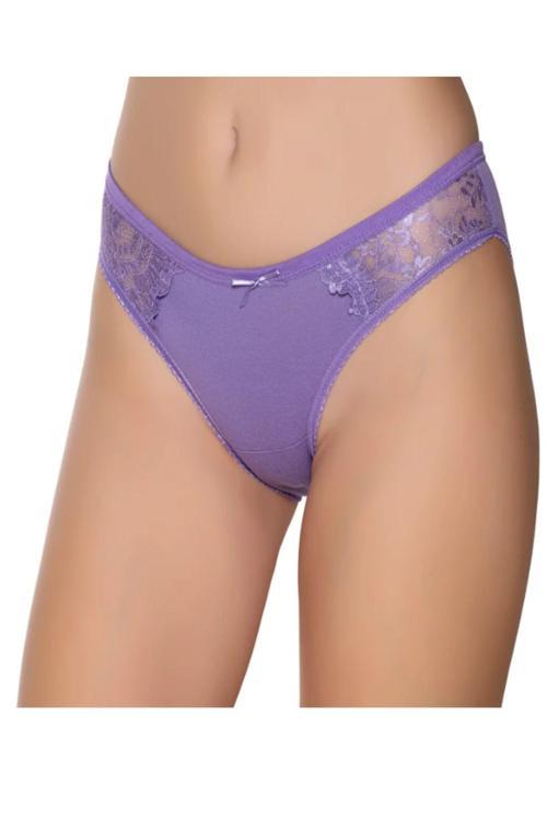 Kadın Likralı İnce Bel Çift Yanı Dantelli Bikini Külot 6'Lı Paket