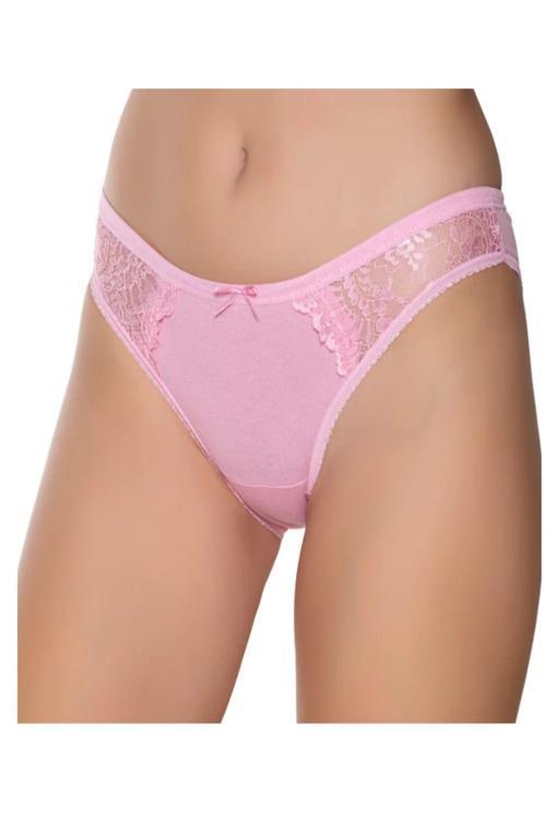Kadın Likralı İnce Bel Çift Yanı Dantelli Bikini Külot 6'Lı Paket