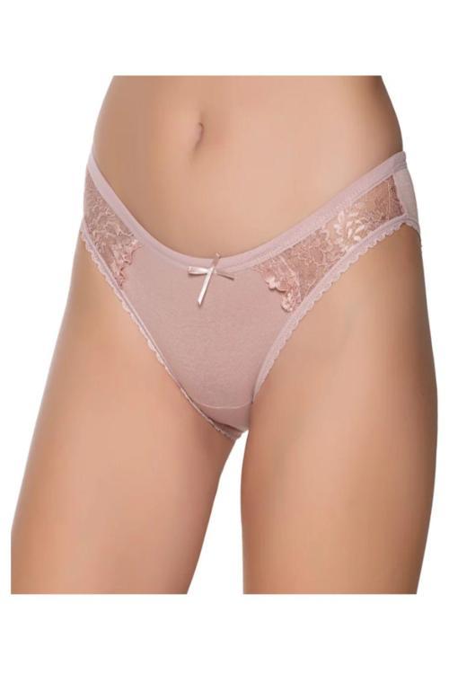 Kadın Likralı İnce Bel Çift Yanı Dantelli Bikini Külot 6'Lı Paket
