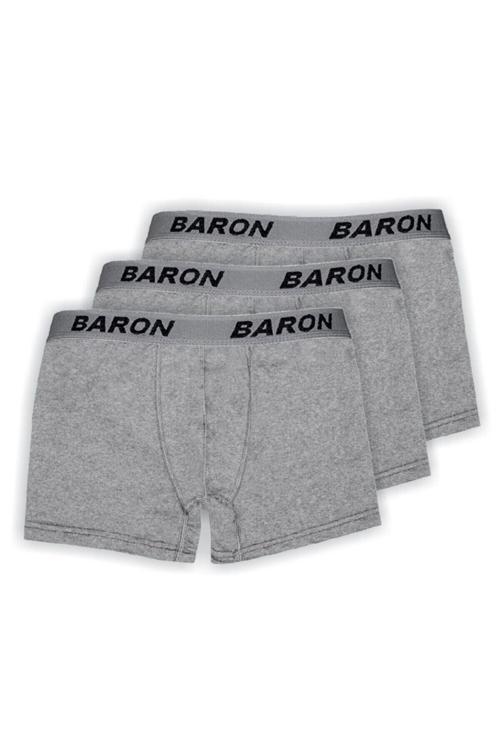 6 Adet Likralı Erkek Penye Boxer - Gri -Sr001