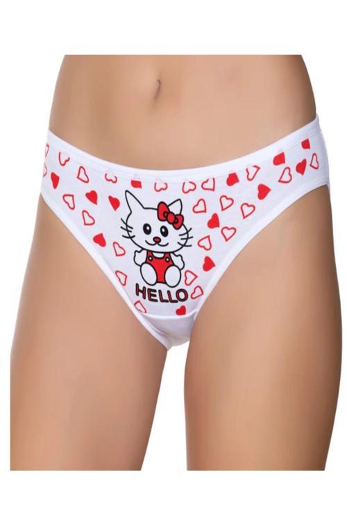 Kadın Kadın Ribana İnce Bel Pastel Baskılı Bikini Külot 6'Lı Paket