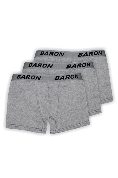 6 Adet Likralı Erkek Penye Boxer - Gri -Sr001