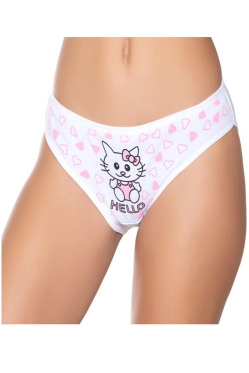 Kadın Kadın Ribana İnce Bel Pastel Baskılı Bikini Külot 6'Lı Paket