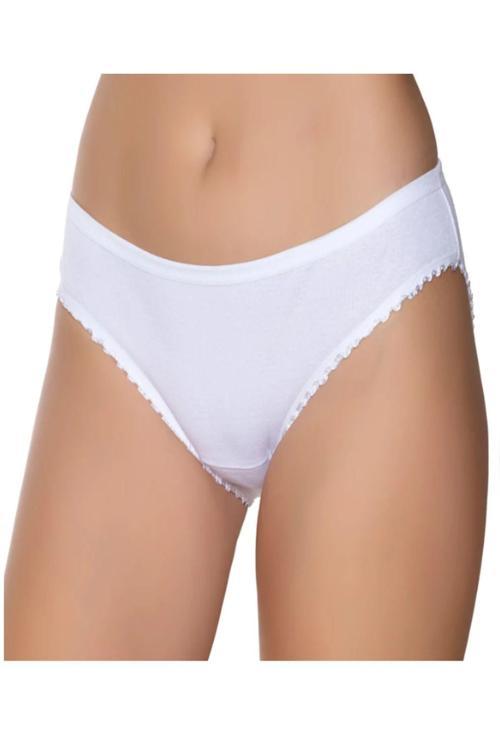Kadın Ribana Fırfır Paça Bikini Külot 6'Lı Paket
