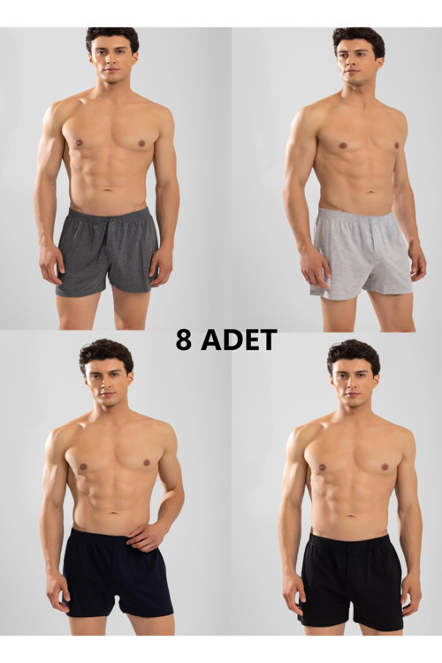 8'Li Erkek Penye Havlu Bel Boxer