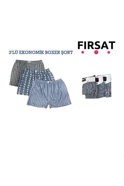 3 Lü Boxer Şort