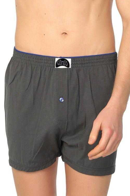 Erkek Gri 3'Lü Havlu Bel Penye Erkek Boxer