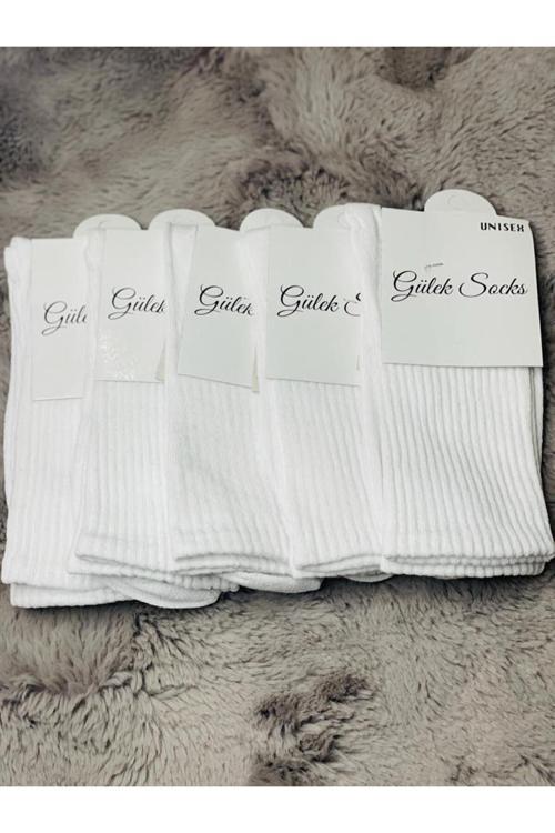 Kolej Tenis Düz Pamuklu Çorap Seti ( 5 Çift )