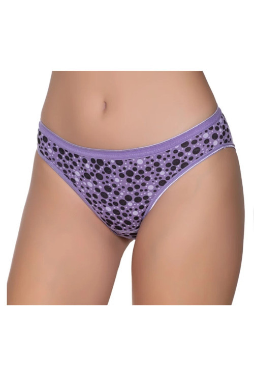 Kadın Renkli Likralı Geometrik Desenli Bikini Külot 6'Lı Paket