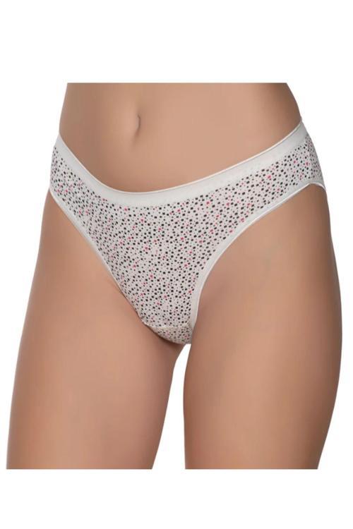 Kadın Renkli Likralı Pötikareli Bikini Külot 6'Lı Paket