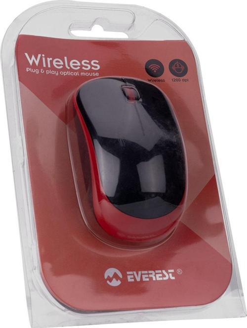 SM-833 Usb Siyah-Bordo 1200dpi Optik Kablosuz Mouse
