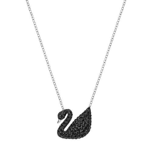 5347329 Swarovski Kolye Iconic Swan:Pendant Jet Hem/Rhs