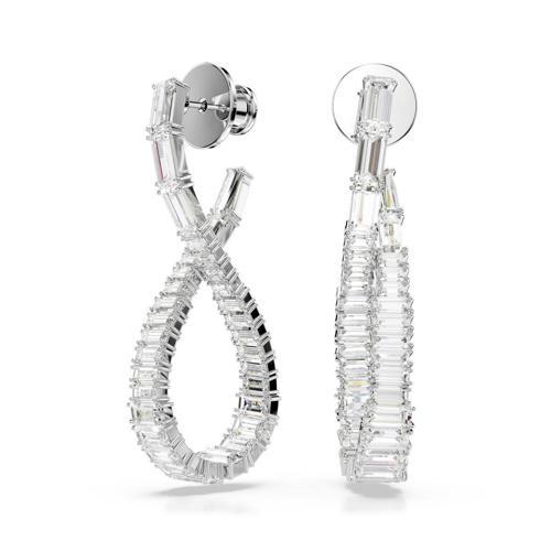5677628 Swarovski Küpe Hyperbola:Pe Hoop L Twıst Whıte/Rhs