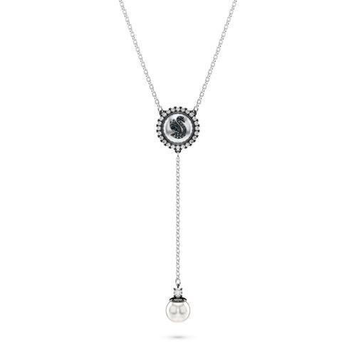 5681403 Swarovski Kolye Swan:Necklace Prl Gry/Rhs