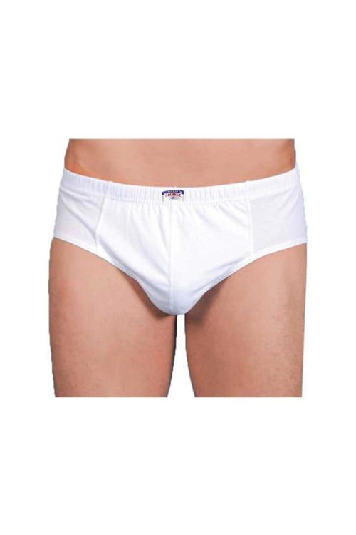 6 Lı Paket Yıldız Erkek Penye Slip Külot Beyaz