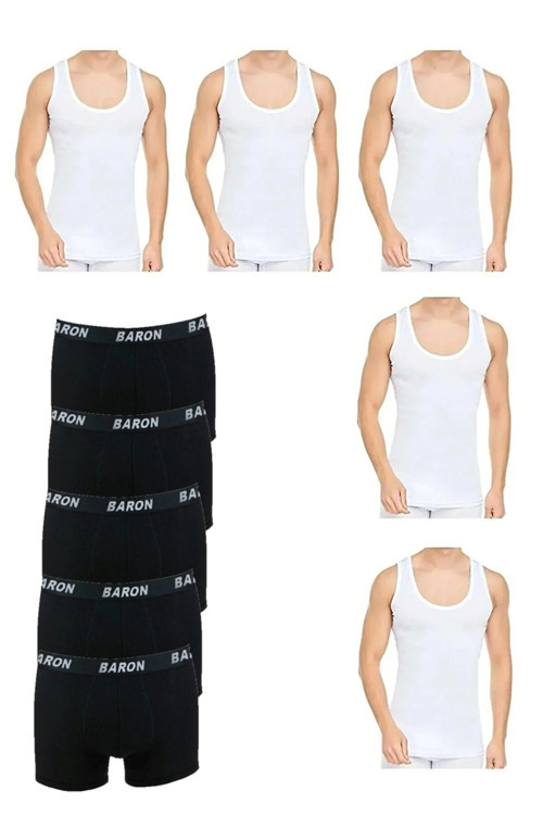 10 Parça Atlet Ve Boxer Takımı Ekonomik Paket 5 Boxer 5 Atlet