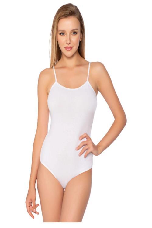 Kadın 6'Lı Kadın Likralı İp Askılı Body Zıbın
