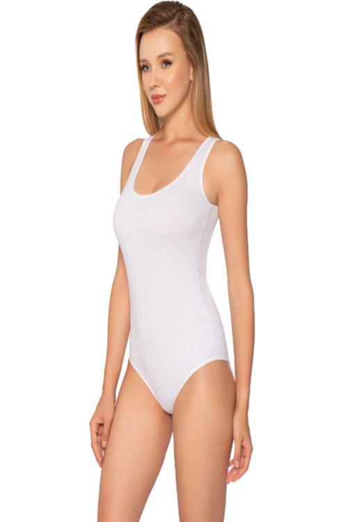 Kadın 6'Lı Kadın Likralı Geniş Askılı Body Zıbın