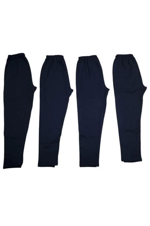 4'Lü Unisex Siyah Kışlık Tayt Şardonlu Rahat Yumuşak Ağlı Kalın Içlik Tayt