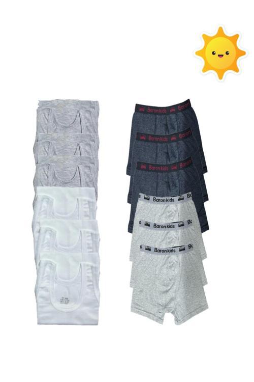 12Li Erkek Çocuk Atlet Boxer Takımı 6 Atlet 6 Boxer