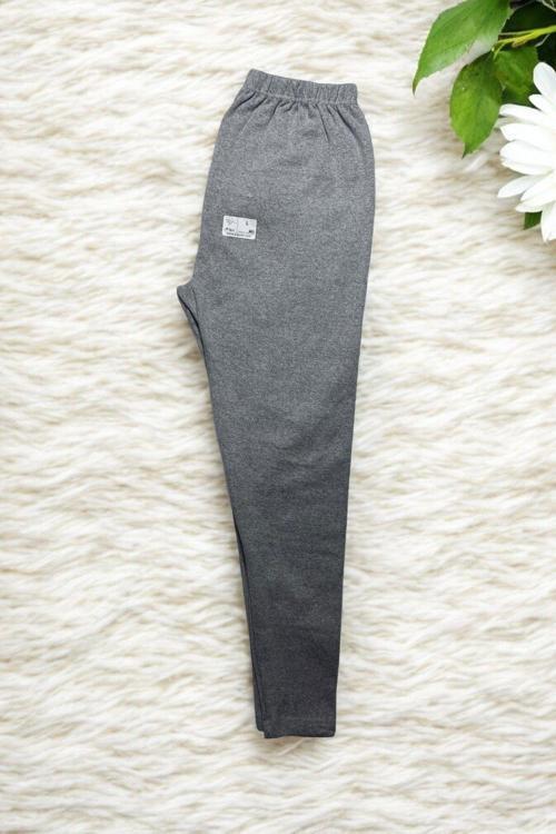 Unisex Gri Kışlık Tayt Şardonlu Rahat Yumuşak Ağlı Kalın Içlik Tayt Gri