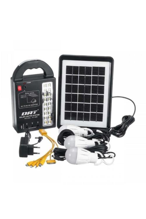 Güneş Enerjili 3 Ampül Solar Lamba Güneş Paneli Radyo Usb Bluethooth Destekli Işıldak Dat At-999