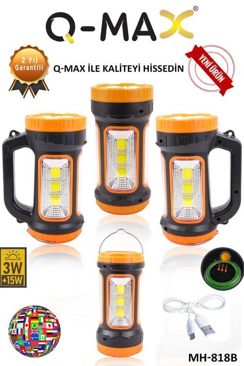 Güneş Enerjisi İle Şarj Edilebilir Güçlü Far Acil Durum,Kamp Anlarında Kullanışlı El Feneri